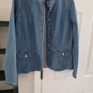 Baccini Women's Light Blue Denim Button Jacket